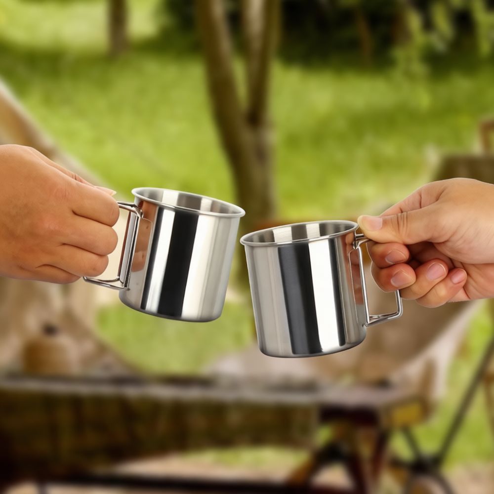 Camping Cooking Dining Set - Profesyonel Kamp Yemek Seti, Paslanmaz Çelik,